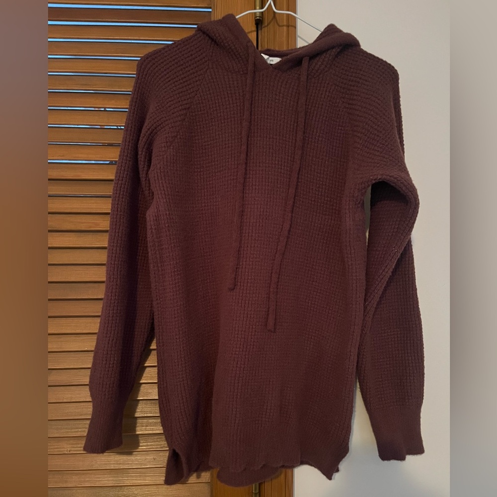 Maurices Waffle Knit Hoodied Tunic